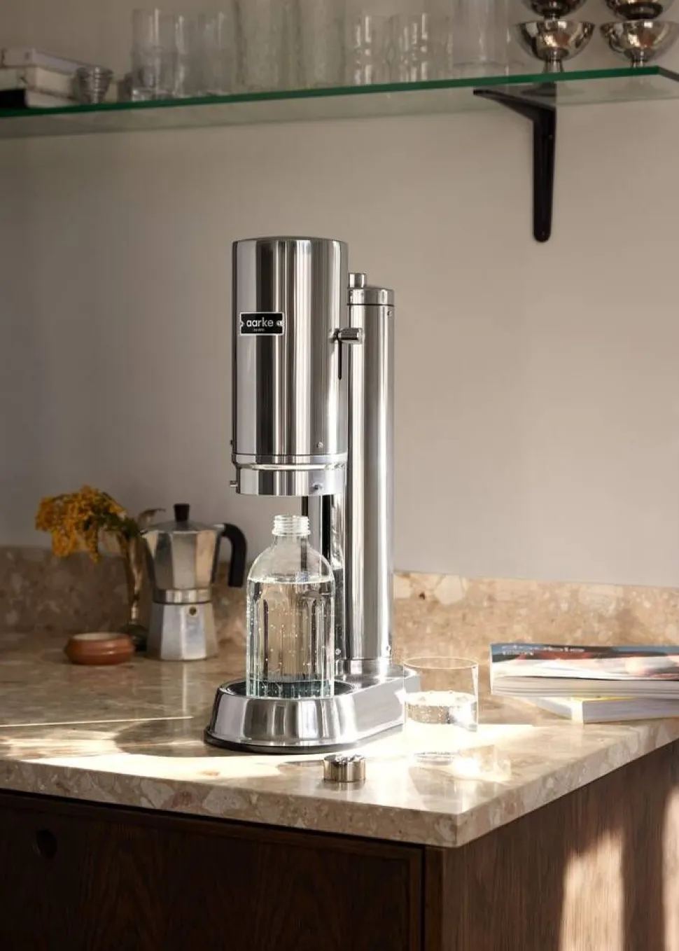 Aarke hiilihapotuslaite Carbonator Pro, polished steel