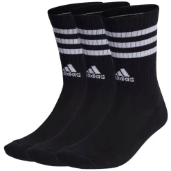 Adidas sukat 3-Stripes Cushioned Crew 3 paria/pkt musta