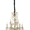 Aneta Lighting kristallikruunu Allington 9-os. antiikkihopea