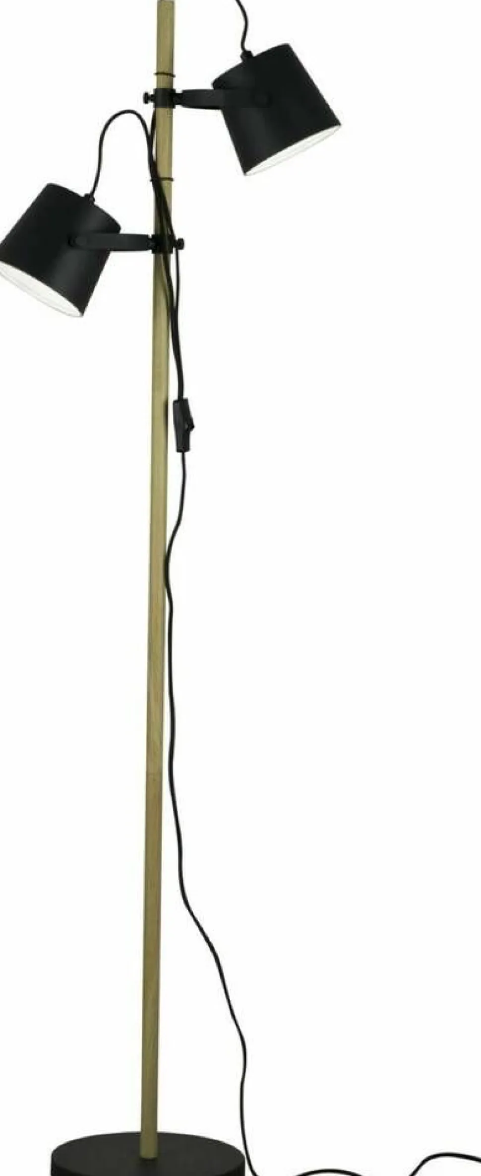 Aneta Lighting lattiavalaisin Espresso 2-os. mattamusta/puu
