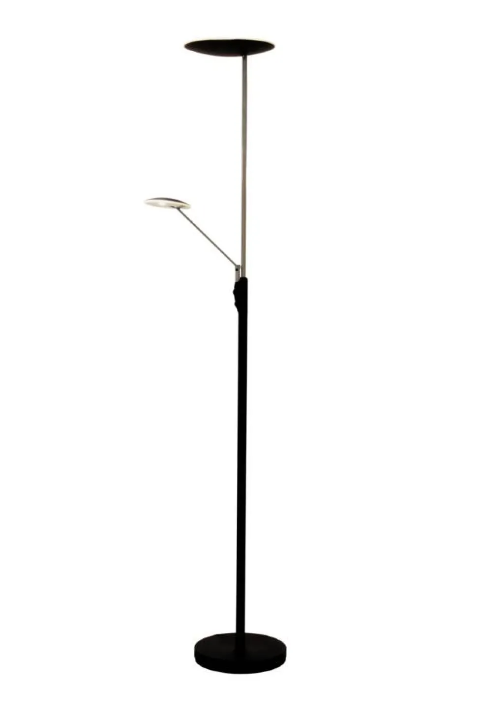 Aneta Lighting lattiavalaisin Cadiz upplight musta/teräs LED