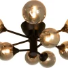 Aneta Lighting plafondi Cosmos koukkukiinnitys musta/savu