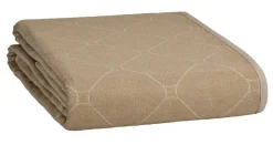 Create Home Aamu päiväpeite 2-puoleinen 260x260cm khaki/l.valkoinen