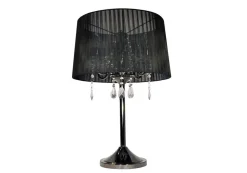 Design by Grönlund Crystal pöytävalaisin musta/mustakromi