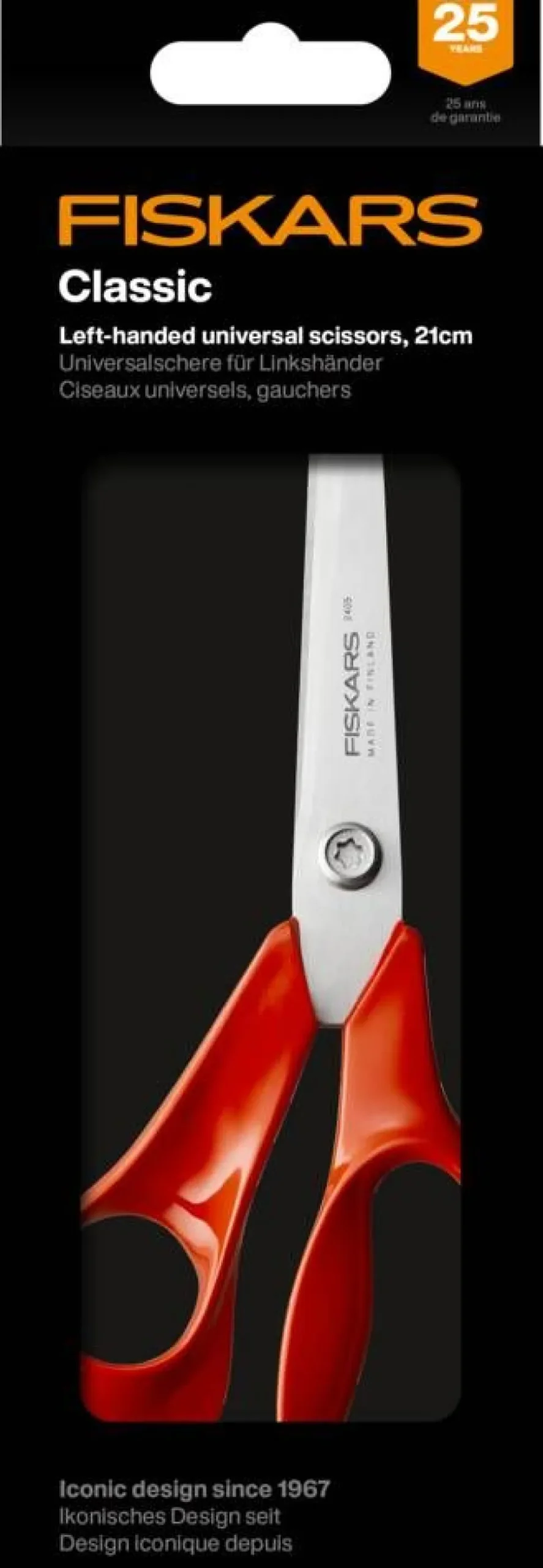 Fiskars Classic yleissakset 21 cm keittiö vasenkätiset