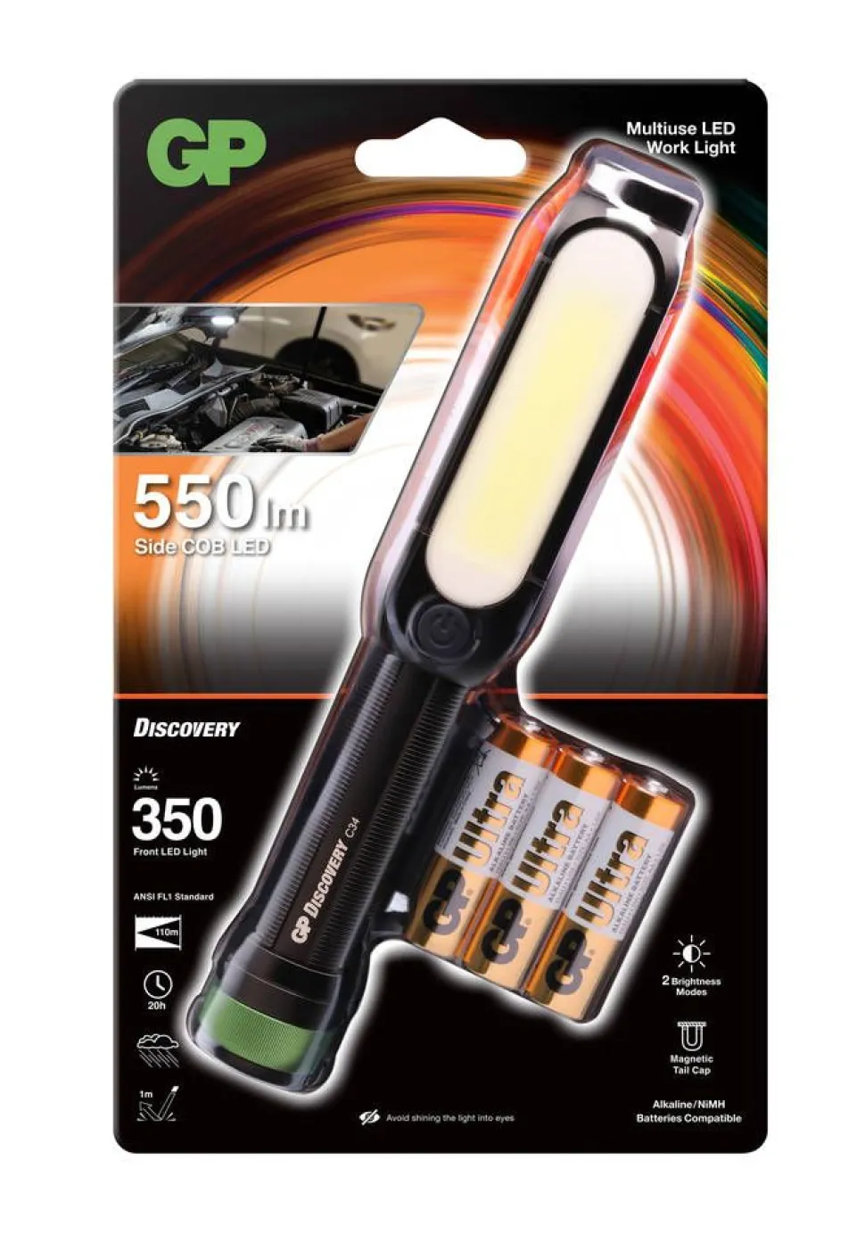 GP Discovery Käsivalaisin Disc BERUS 550LM