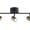Heat kattospotti Gold Tube 3-osainen tanko kulta-musta