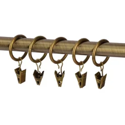 Ihanin verhorenkaat nipistimellä 25/32 mm antiikkimessinki