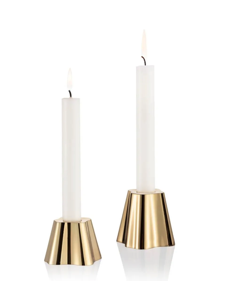 Iittala Aalto kynttilänjalka 50+65 mm messinki 2 kpl