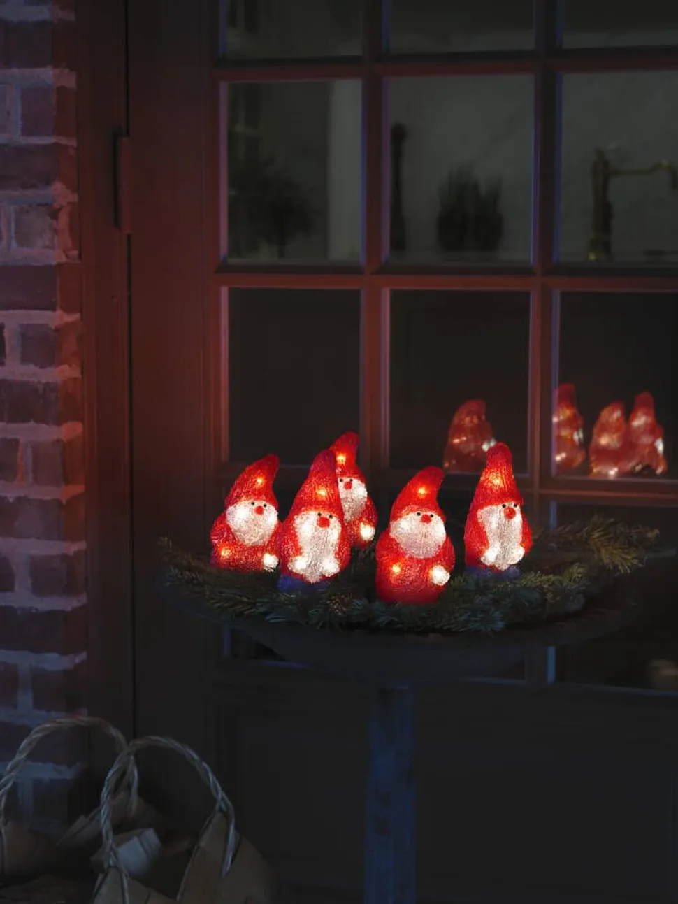 Konstsmide akryylivalosarja Joulupukit 5 kpl/setti 40 x LED