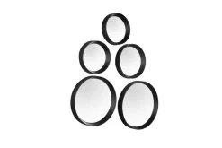 Mirrors and More peilisetti Vivien 5-pack musta
