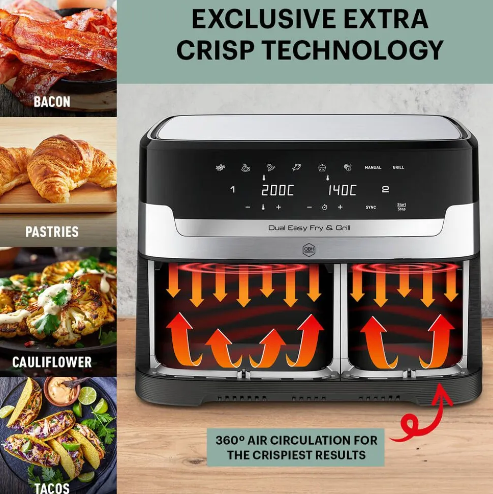 Obh Nordica Dual Easy Fry & Grill