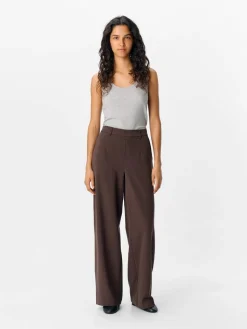 Object housut Objlisa Wide Seal Brown