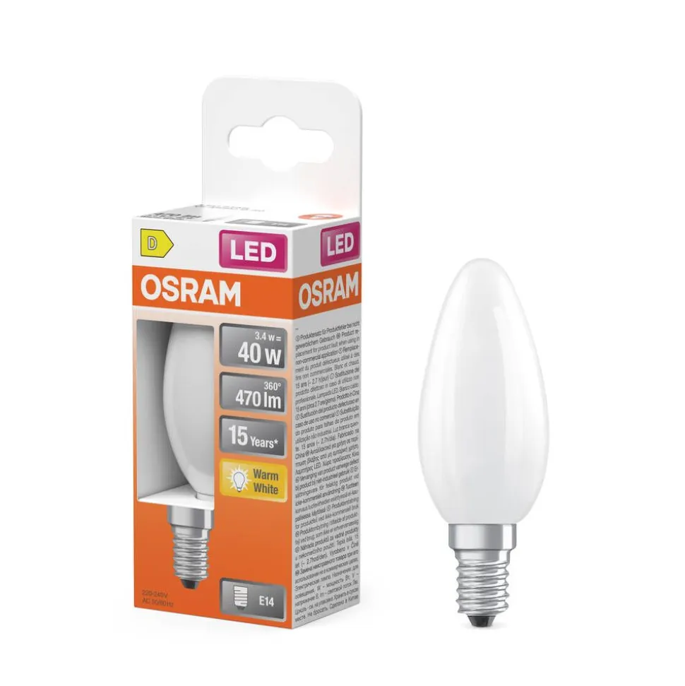 Osram LED Star Classic B 40 Filament 3.4W 827 Frosted E14