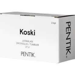 Pentik juomalasi Koski 27 cl harmaa 2 kpl