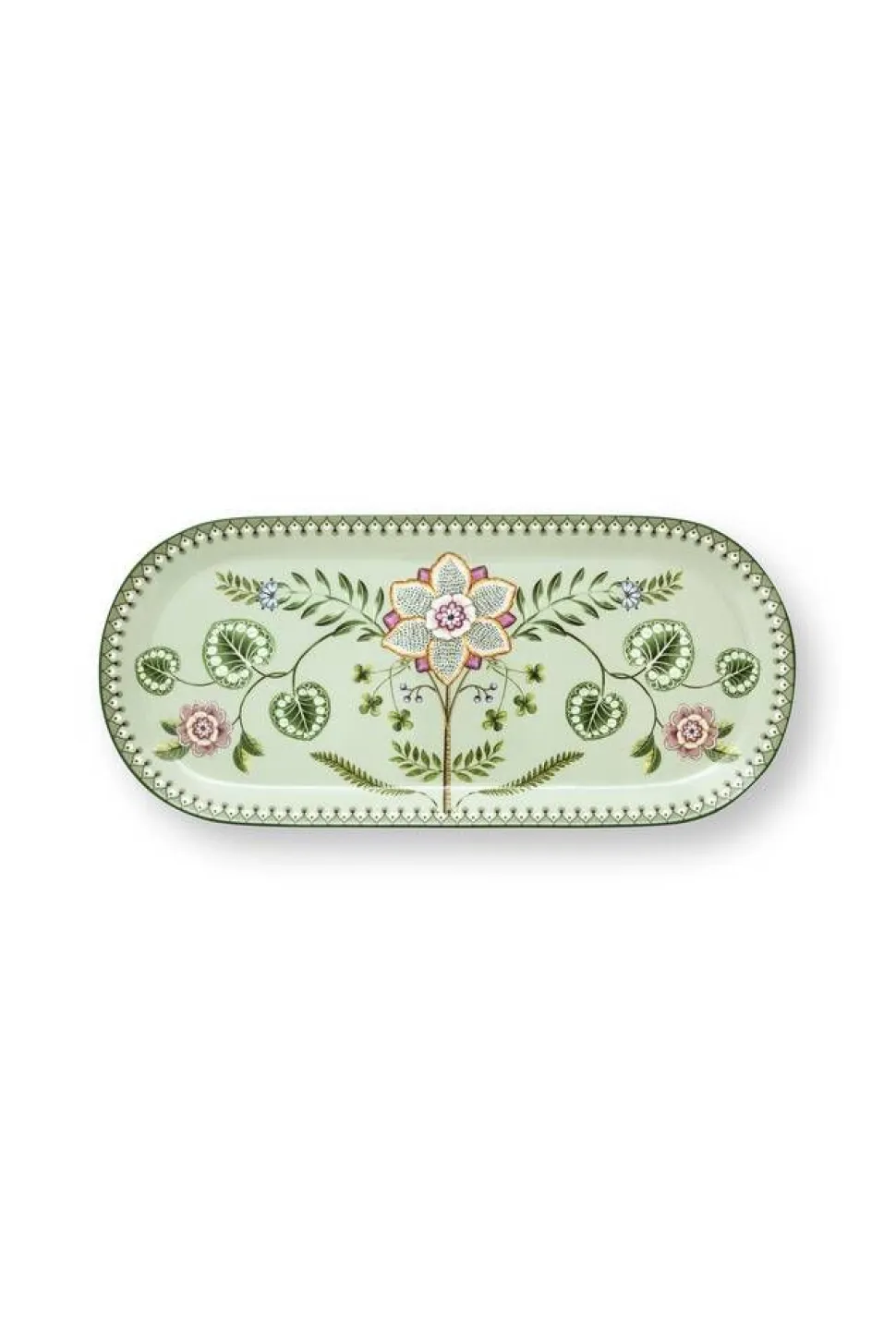 Pip Studio kakkutarjotin Lily&Lotus 33,3x15,5 cm Light Green
