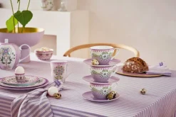 Pip Studio keittiöpyyhe Stripes 65x65 cm Lilac 2 kpl