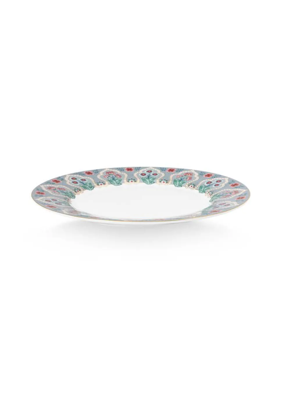 Pip Studio lautanen Flower Festival Deco 21 cm Light Blue