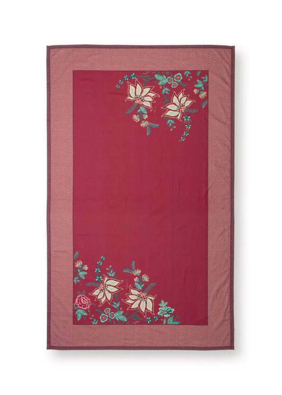 Pip Studio pöytäliina Flower Festival 150x250 cm Dark Pink