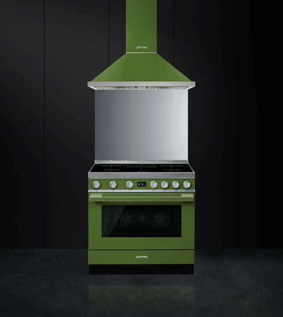 Smeg induktioliesi monitoimiuunilla CPF9IPOG Portofino vihreä