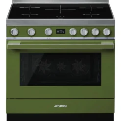 Smeg induktioliesi monitoimiuunilla CPF9IPOG Portofino vihreä