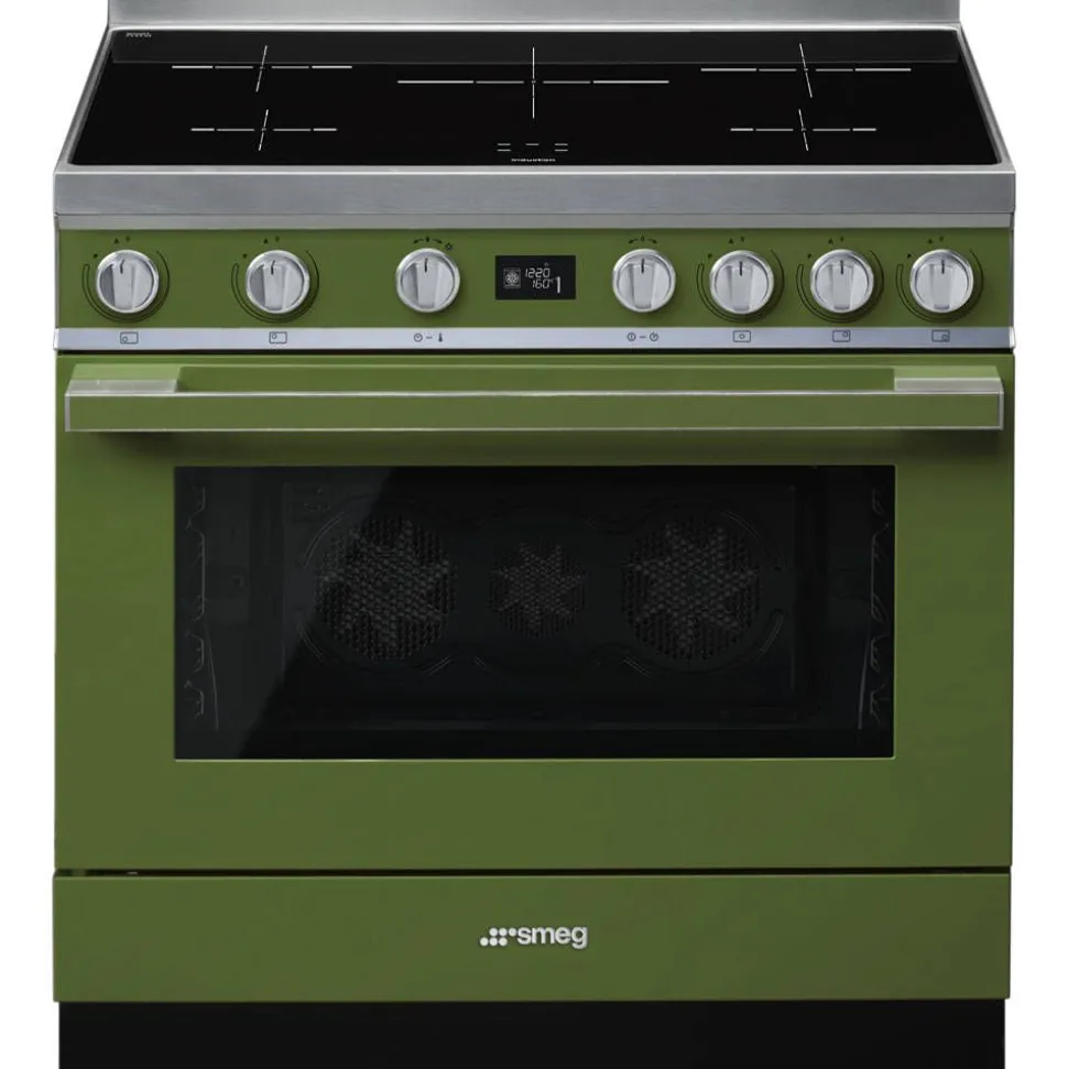 Smeg induktioliesi monitoimiuunilla CPF9IPOG Portofino vihreä