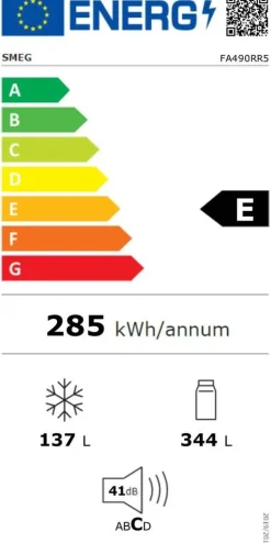 Smeg Portofino jääkaappipakastin FA490RR5 punainen oikea SPA