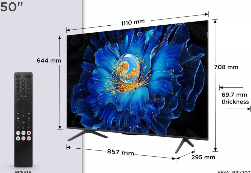Tcl 4K QD-MINI 50C61KS 50" LED-TV