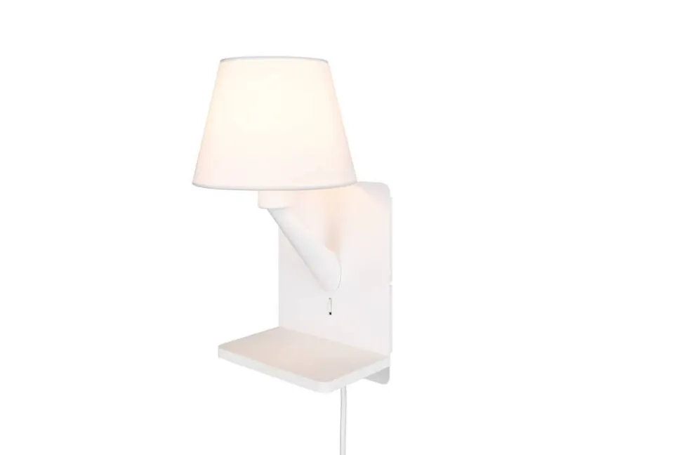 Trio Lighting Comfort seinävalaisin E14 mattavalkoinen latau
