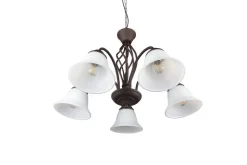 Trio Lighting kattokruunu Rustica 5-os E27 rustiikki