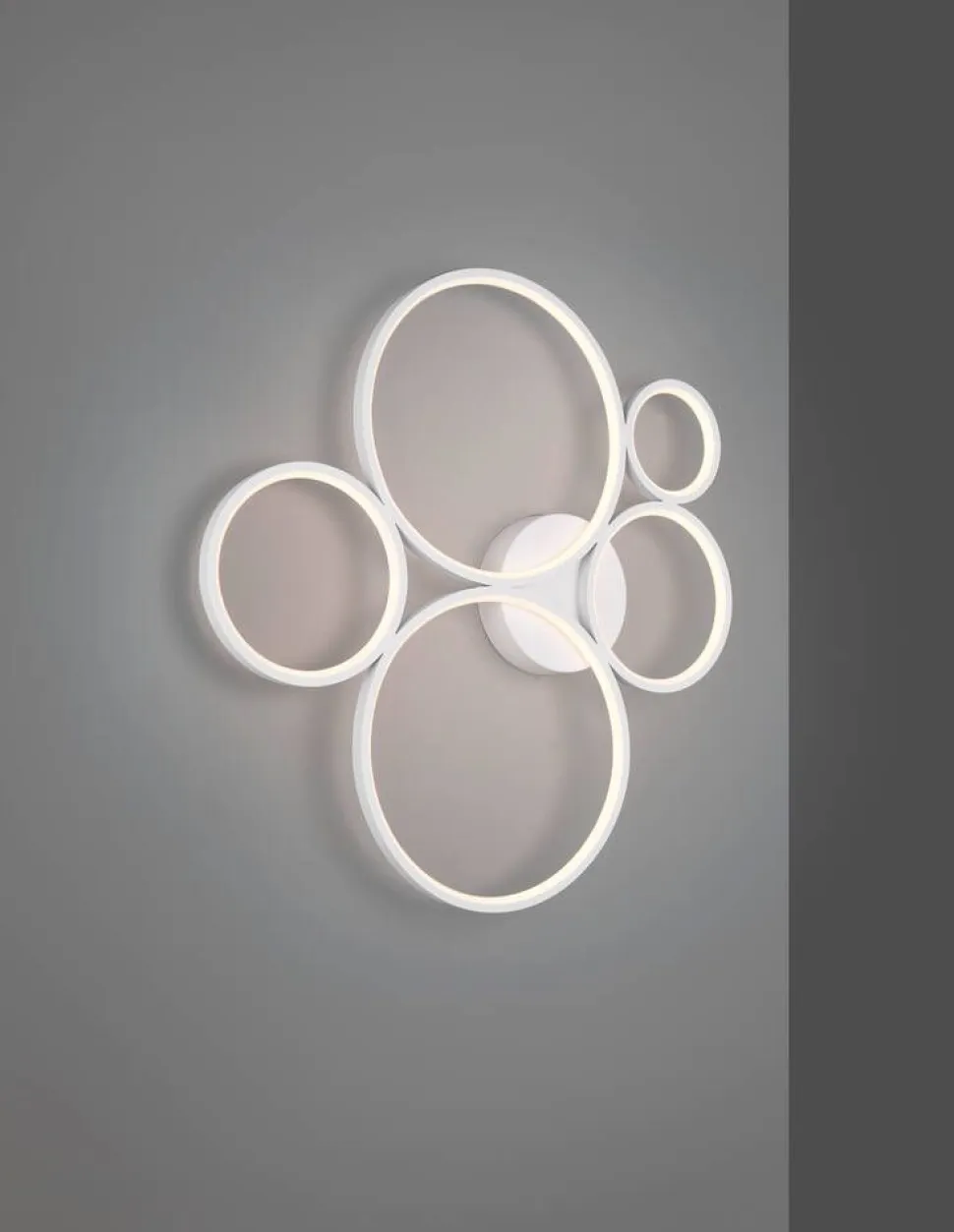 Trio Lighting kattovalaisin Rondo LED 5-os mattavalkoinen