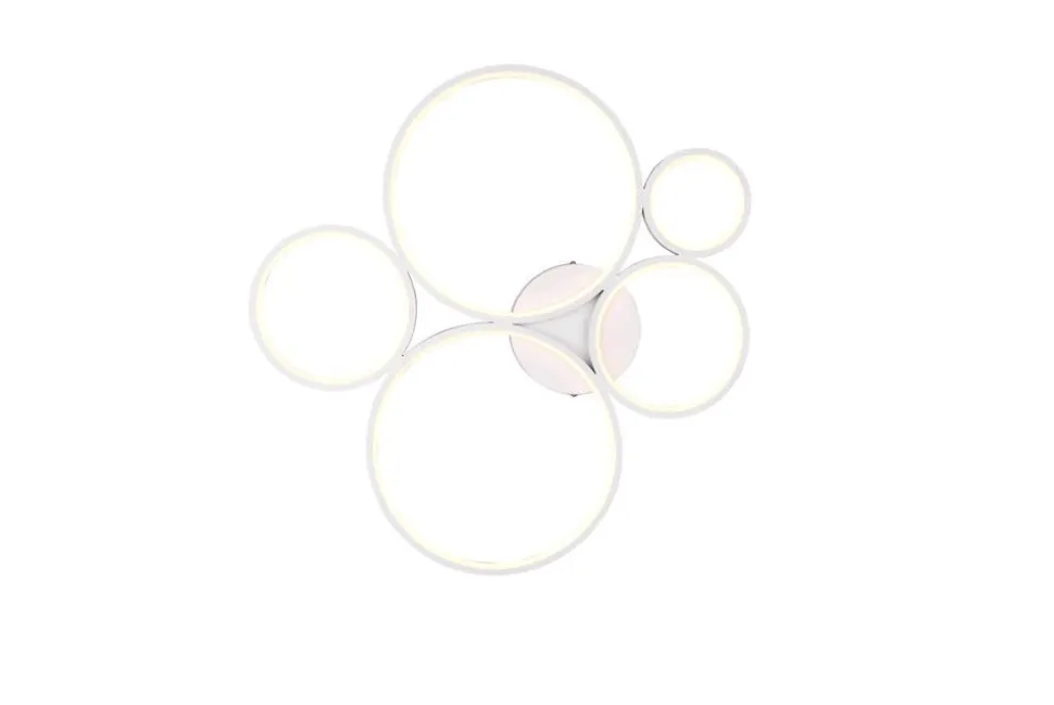 Trio Lighting kattovalaisin Rondo LED 5-os mattavalkoinen