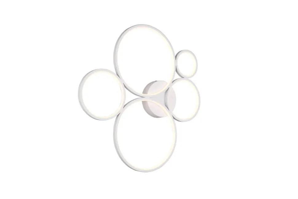 Trio Lighting kattovalaisin Rondo LED 5-os mattavalkoinen