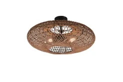 Trio Lighting kattovalaisin Hedda 2xE27 mattamusta/sisal