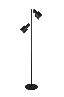 Trio Lighting lattiavalaisin Agudo 2xE27 mattamusta