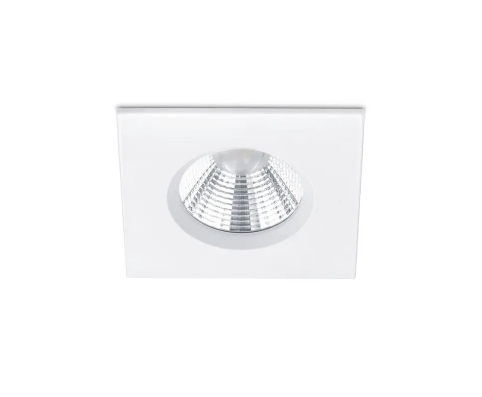 Trio Lighting LED alasvalo Zagros IP65 mattavalkoinen neliö