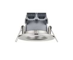 Trio Lighting LED alasvalo Zagros IP65 harjattu teräs pyöreä