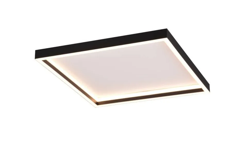 Trio Lighting LED kattovalaisin Rotonda neliö mattamusta