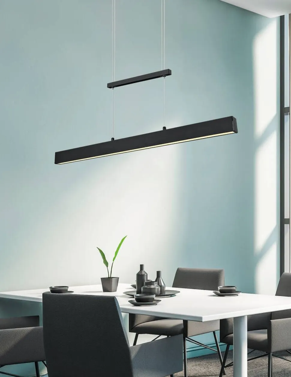 Trio Lighting LED riippuvalaisin Paros mattamusta
