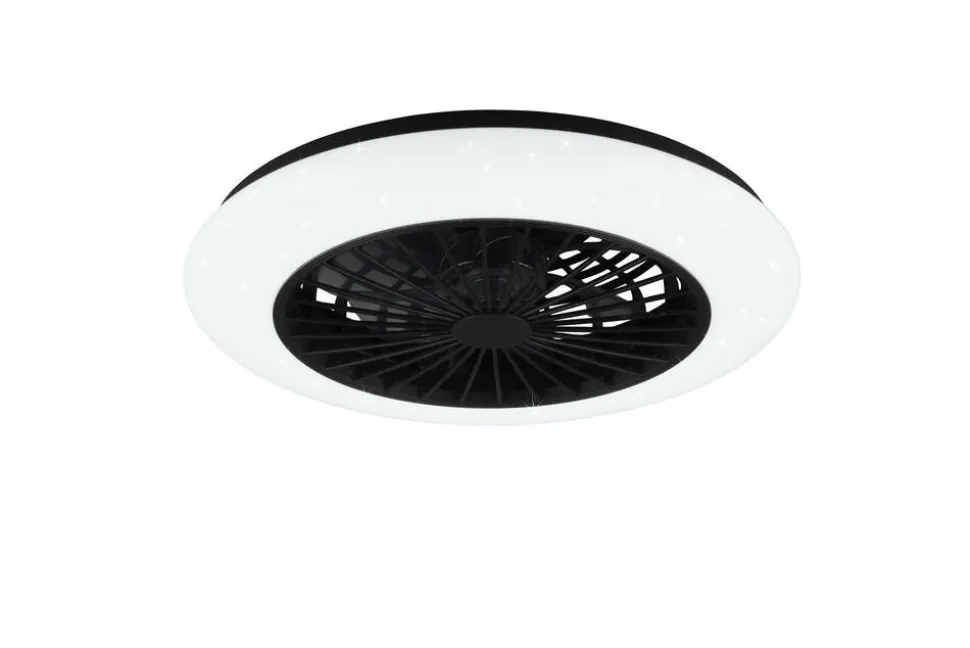 Trio Lighting LED tuuletinkattovalaisin Stralsund mattamusta