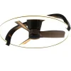 Trio Lighting LED tuuletinkattovalaisin Stockholm mattamusta