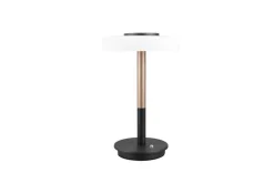 Trio Lighting pöytävalaisin Celeste LED mattamusta/valkoinen