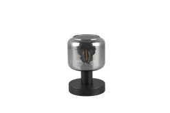 Trio Lighting pöytävalaisin Mataro E14 mattamusta/savu