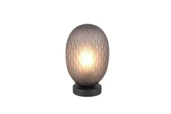 Trio Lighting pöytävalaisin Facette E27 mattamusta/savu