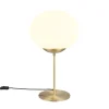 Trio Lighting pöytävalaisin Fomento E27 mattamessinki/valkoi