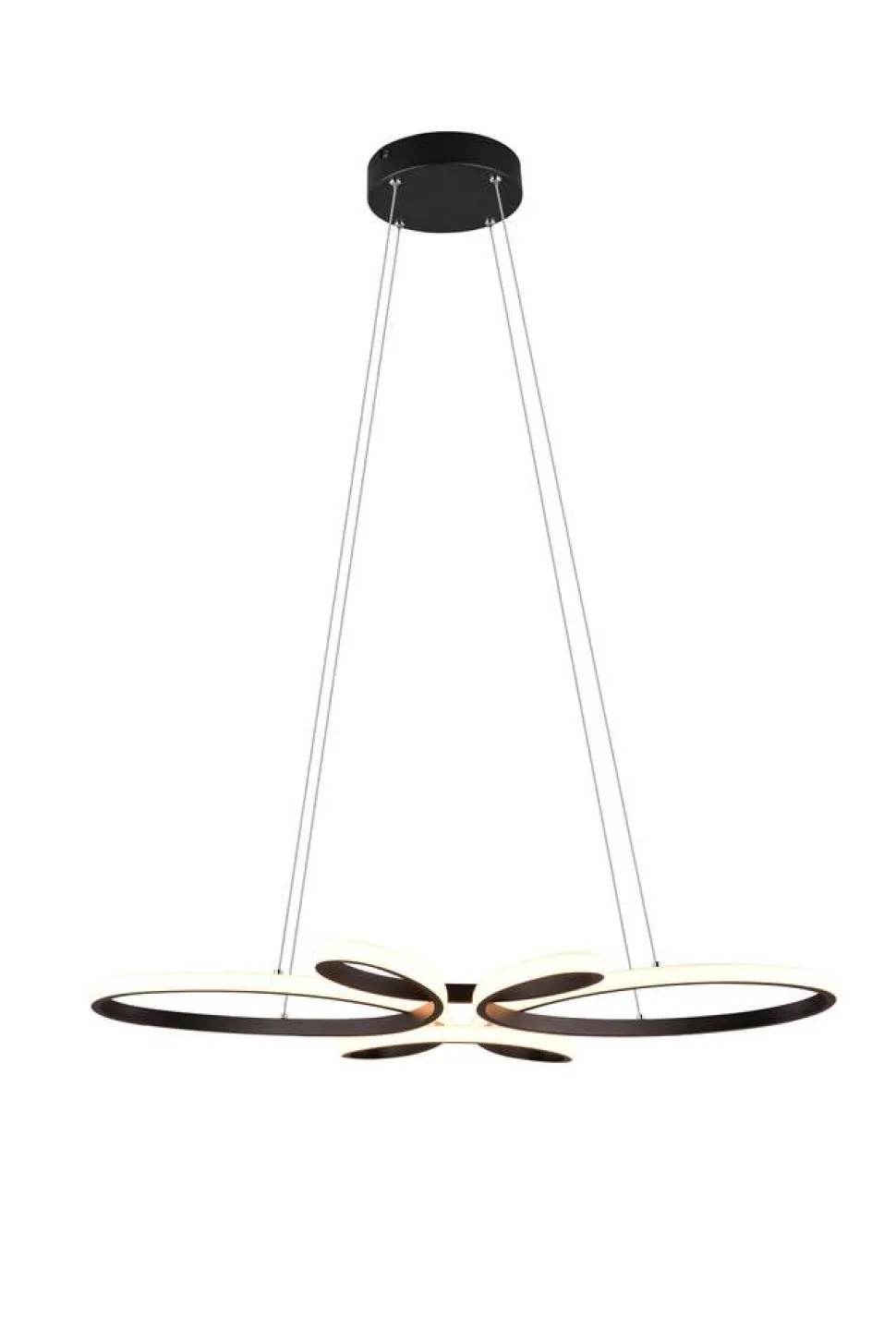 Trio Lighting riippuvalaisin Fly LED mattamusta