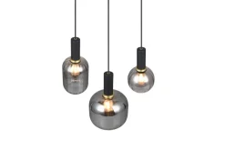 Trio Lighting riippuvalaisin Diva 3-os E27 mattamusta/kromat