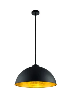 Trio Lighting riippuvalaisin Romino II E27 mattamusta/kulta