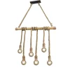 Trio Lighting riippuvalaisin Wilma 6xE27 bambu/sisal