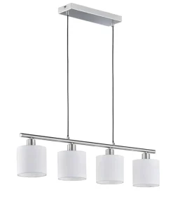 Trio Lighting riippuvalaisin Tommy 4xE14 harjattu teräs/valk